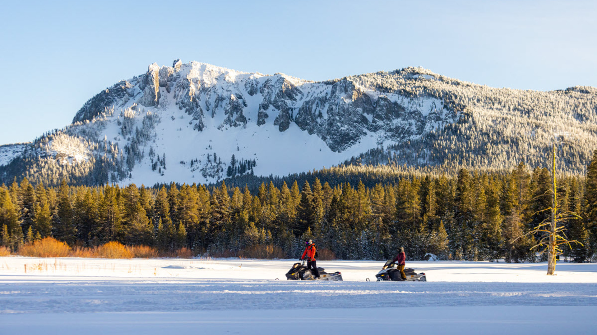 Octane Adventures winter snowmobile tours in the Cascade Mountains near Bend Oregon